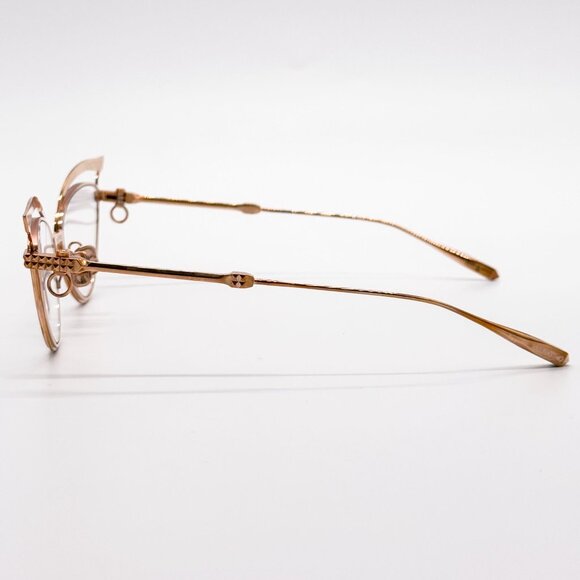 NEW VALENTINO GLASSLINER VLX-118F EYEGLASSES CAT EYE GOLD EYEWEAR WITH CHAIN - Picture 7 of 9